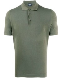 Мужская оливковая футболка-поло от Drumohr
