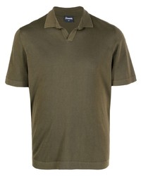 Мужская оливковая футболка-поло от Drumohr
