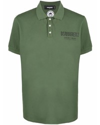 Мужская оливковая футболка-поло от DSQUARED2
