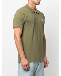 Мужская оливковая футболка-поло от MAISON KITSUNÉ