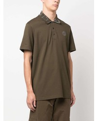 Мужская оливковая футболка-поло от Versace