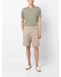 Мужская оливковая футболка-поло от Brunello Cucinelli