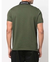 Мужская оливковая футболка-поло от Moncler