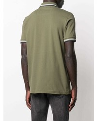 Мужская оливковая футболка-поло от BOSS HUGO BOSS