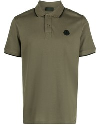 Мужская оливковая футболка-поло от Moncler