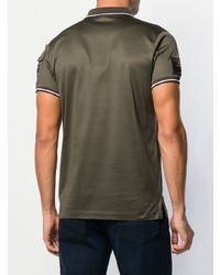 Мужская оливковая футболка-поло от Paul & Shark