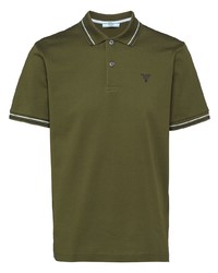 Мужская оливковая футболка-поло от Prada