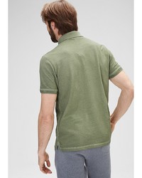 Мужская оливковая футболка-поло от s.Oliver