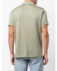 Мужская оливковая футболка-поло от Sunspel