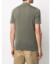 Мужская оливковая футболка-поло от Drumohr