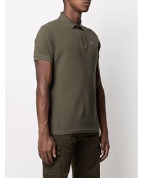 Мужская оливковая футболка-поло от Barbour