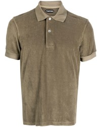 Мужская оливковая футболка-поло от Tom Ford