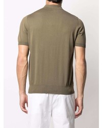 Мужская оливковая футболка-поло от Canali