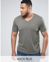 Мужская оливковая футболка с v-образным вырезом от Asos