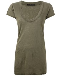 Женская оливковая футболка с v-образным вырезом от Sly 010