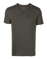 Мужская оливковая футболка с v-образным вырезом от Tom Ford