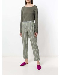 Женская оливковая футболка с длинным рукавом от Massimo Alba