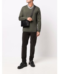 Мужская оливковая футболка с длинным рукавом от Transit