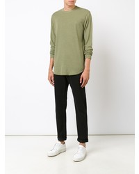 Мужская оливковая футболка с длинным рукавом от 321