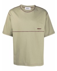Мужская оливковая футболка с круглым вырезом с вышивкой от Ambush