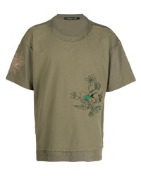 Мужская оливковая футболка с круглым вырезом с вышивкой от Andersson Bell