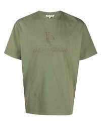 Мужская оливковая футболка с круглым вырезом с вышивкой от Each X Other