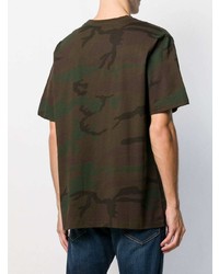 Мужская оливковая футболка с круглым вырезом с камуфляжным принтом от Carhartt WIP