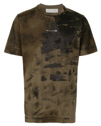 Мужская оливковая футболка с круглым вырезом с принтом от 1017 Alyx 9Sm