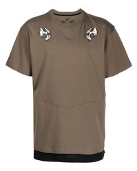Мужская оливковая футболка с круглым вырезом с принтом от ACRONYM