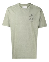 Мужская оливковая футболка с круглым вырезом с принтом от Chocoolate