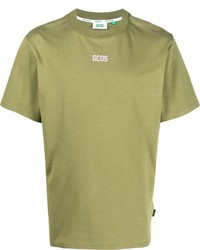 Мужская оливковая футболка с круглым вырезом с принтом от Gcds