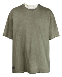 Мужская оливковая футболка с круглым вырезом с принтом от Izzue