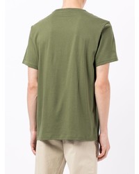 Мужская оливковая футболка с круглым вырезом с принтом от Polo Ralph Lauren