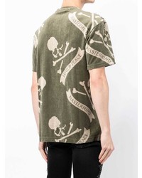 Мужская оливковая футболка с круглым вырезом с принтом от Mastermind World