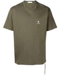 Мужская оливковая футболка с круглым вырезом с принтом от Mastermind World