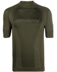 Мужская оливковая футболка с круглым вырезом с принтом от Misbhv