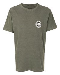 Мужская оливковая футболка с круглым вырезом с принтом от OSKLEN
