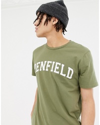 Мужская оливковая футболка с круглым вырезом с принтом от Penfield