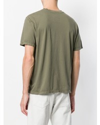 Мужская оливковая футболка с круглым вырезом с принтом от As65