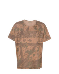 Мужская оливковая футболка с круглым вырезом с принтом от Yeezy