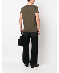Мужская оливковая футболка с круглым вырезом с принтом от Zadig & Voltaire