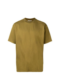 Мужская оливковая футболка с круглым вырезом от Acne Studios