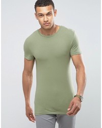 Мужская оливковая футболка с круглым вырезом от Asos
