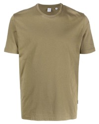 Мужская оливковая футболка с круглым вырезом от Aspesi