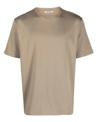 Мужская оливковая футболка с круглым вырезом от Auralee