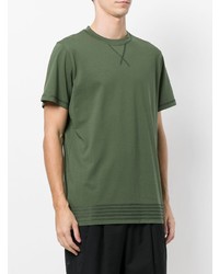 Мужская оливковая футболка с круглым вырезом от Qasimi