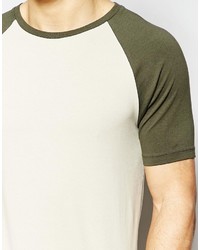Мужская оливковая футболка с круглым вырезом от Asos