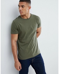 Мужская оливковая футболка с круглым вырезом от Burton Menswear