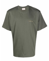 Мужская оливковая футболка с круглым вырезом от Buscemi