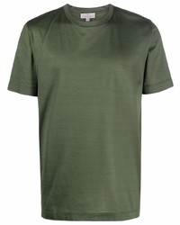 Мужская оливковая футболка с круглым вырезом от Canali
